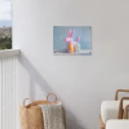 Dier - Ballon - Pasteltinten - Glanzend tuinposter los doek klein -sfeer8