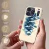 Vissen - Minimalistisch - Blauw Telefoonhoesje iPhone 17 Pro klein -sfeer3_NL