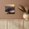Brug - Mist - Bomen - Water aluminium wit klein -sfeer4