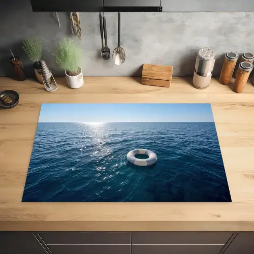 Oceaan - Zwemband - Horizon Inductie beschermer vinyl 3mm klein -sfeer5