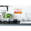 Heuvels - Oranje - Zon - Abstract Muursticker klein -keuken