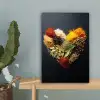 Specerijen - Mix - Hartvorm - Zwart canvas 2cm klein -sfeer4