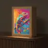 Kameleon - Tak - Gestreept - Bladeren Light Box met kabel (Tafellamp) klein -z3d_website