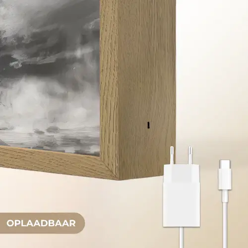 Krijger - Draak - Grijs Light Box met batterij (Wandlamp) middel -USP_websiteoplaadbaarNL