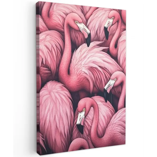 Flamingo - Roze - Dieren canvas 2cm klein -z3d