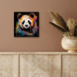 Panda - Graffiti - Dieren - Zwart - Kleuren aluminium wit klein -sfeer4