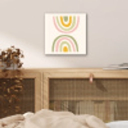 Regenboog - Pastel - Groen - Roze - Modern aluminium wit klein -sfeer3