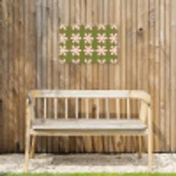 Bloem - Modern - Groen Tuinposter op houten frame 2 cm dik klein 845 -sfeer4