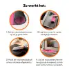 Felroze - Tanden - Schedel Inductie beschermer vinyl 3mm klein -zzzzzzz-td-werking