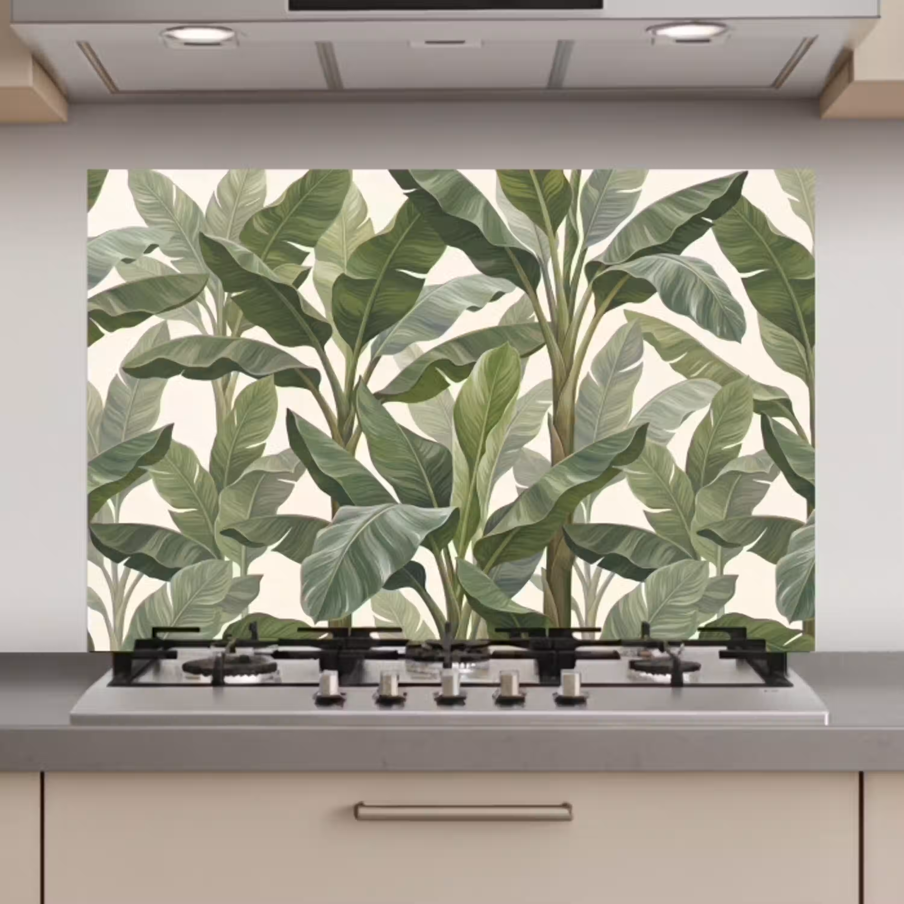 Planten - Bladeren - Tropisch - Groen keuken achterwand spatscherm klein -3d_website