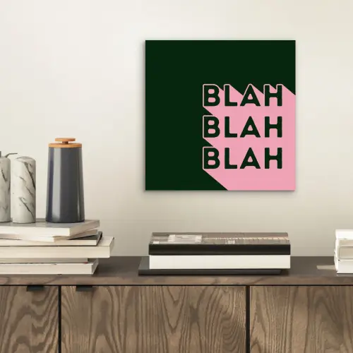 Donkergroen - Tekst - Schaduw - Grafisch aluminium wit klein -sfeer1
