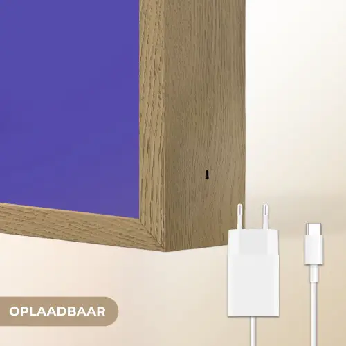 Meloen - Blauw - Oranje - Kunstzinnig Light Box met batterij (Wandlamp) middel -USP_websiteoplaadbaarNL