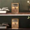 Hert - Graanveld - Bruin Light Box met kabel (Tafellamp) klein -sfeer3