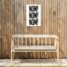 Decoratie - Japandi - Vintage - Zwart Tuinposter op houten frame 2 cm dik klein -sfeer4