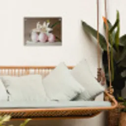 Lelies - Eieren - Pasen tuinposter los doek klein -sfeer7