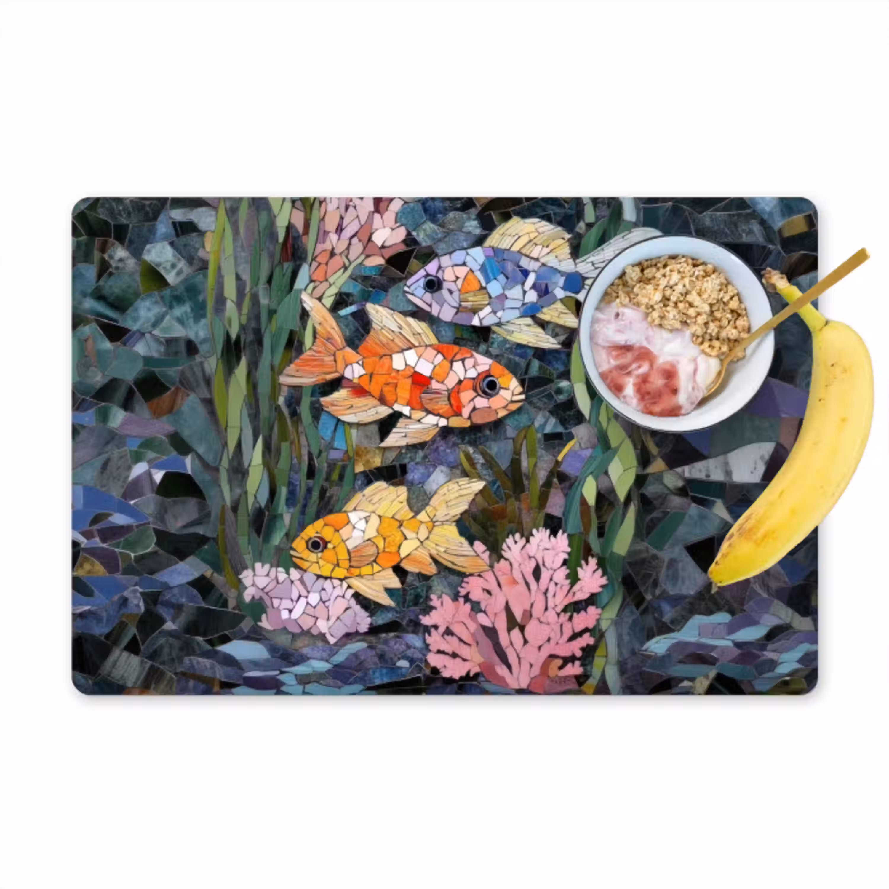 Vissen - Koraal - Zee - Mozaïek Placemat vinyl groot -zzzproduct_Kitchenyeah-website