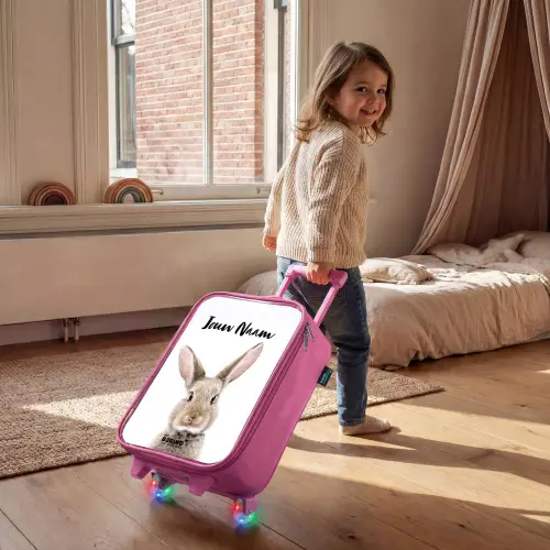 Koen Konijn Kinderkoffer - Roze klein -sfeer1