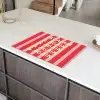 Strepen - Rood - Try again Inductie beschermer vinyl 3mm klein -sfeer8