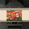 Bloemenveld - Klaprozen - Kleurrijk keuken achterwand spatscherm klein -sfeer1