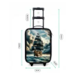 Piratenschip op een woeste zee Kinderkoffer - Zwart klein -productfoto_formaten