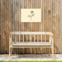 Illustratie - Zwart - Roos Tuinposter op houten frame 2 cm dik klein -sfeer4