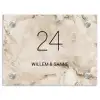 Beige marmer - Klassiek Naambord Rechthoek middel -3d