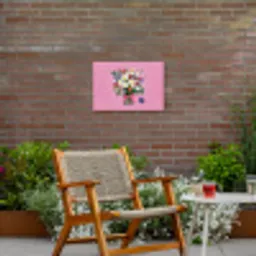 Bloemen - Quote - Kaartje - Kleurrijk Tuinposter op houten frame 2 cm dik klein -sfeer3