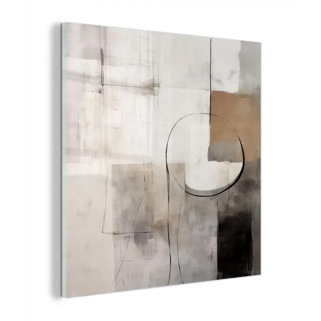 Abstracte kunst - Industrieel - Wit - Grijs plexiglas 5mm klein -z3d
