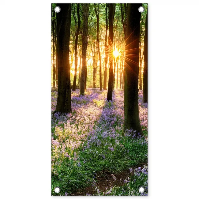 Bloemenzee in het ochtendlicht tuinposter los doek klein -3d