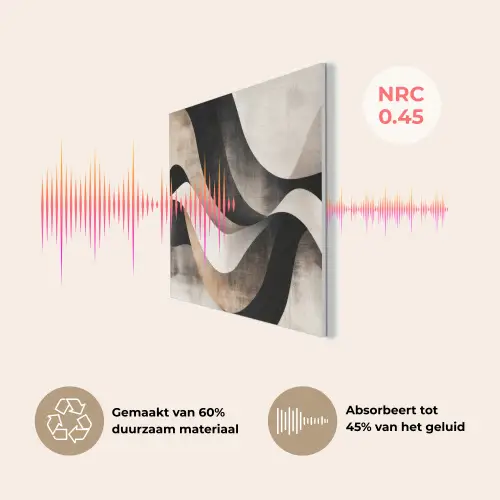 Abstract - Golven - Zwart - Verweerd PET vilt klein -USP_NL