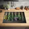 Kruiden - Hout - Paars Inductie beschermer vinyl 3mm klein -sfeer5