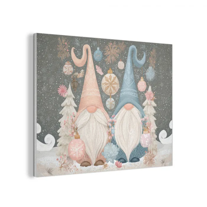 Kerst - Gnomen - Pastel PET vilt klein -3d