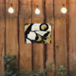 Vlinder - Vleugel - Geel tuinposter los doek klein -sfeer1