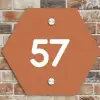 Terracotta - Traditioneel Naambord Hexagon klein -sfeer2