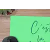 c'est la fucking vie - Groen - Penseelstijl muismat rubber klein -closeup
