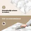 Wit - Marmer - Bruin Inductie beschemer met haakjes klein 777 -ky-schoon-nl