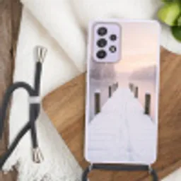 Steiger - Meer - Mist - Winter - Serene Hoesje Samsung Galaxy A52 5G met koord klein -sfeer4
