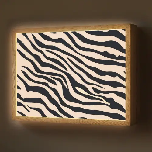 Zebraprint - Dynamisch - Roze Light Box met batterij (Wandlamp) middel -z3d_website