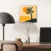 Illustratie - Palmboom - Zon - Heuvels aluminium wit klein -sfeer5