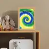 Tie Dye - Groen - Klassiek Light Box met kabel (Kinderlampje) klein -sfeer2_kind