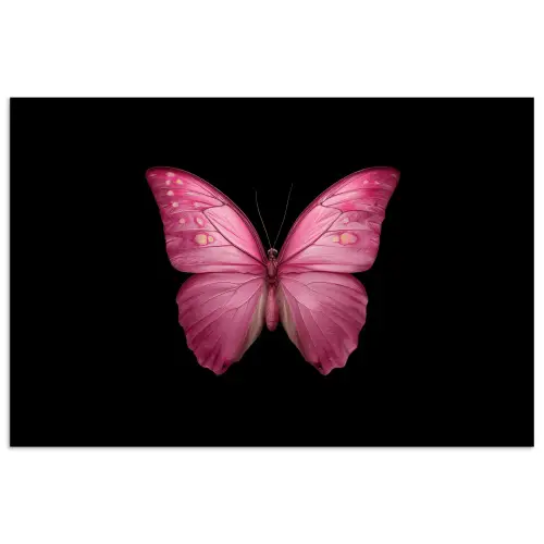 Vlinder - roze - Elegant poster papier klein -3d