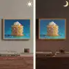 Pannenkoeken - Steentjes - Glitter - Slagroom Light Box met batterij (Wandlamp) middel -sfeer3