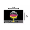 Maan - Geel - Roze - Zwart Placemat vinyl groot -specs