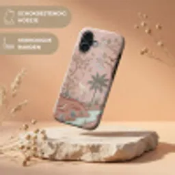 Nostalgisch - Reigers - Roze Toughcase MagSafe Apple iPhone 17 klein -USP_RandenV_NL