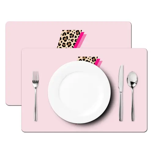 Stippen - Roze - Bliksem Placemat vinyl groot -zzsfeer2_Kitchenyeah-website