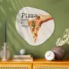 Pizza - Kaas - Pepperoni Wandcirkel Organisch Aluminium middel -sfeer2