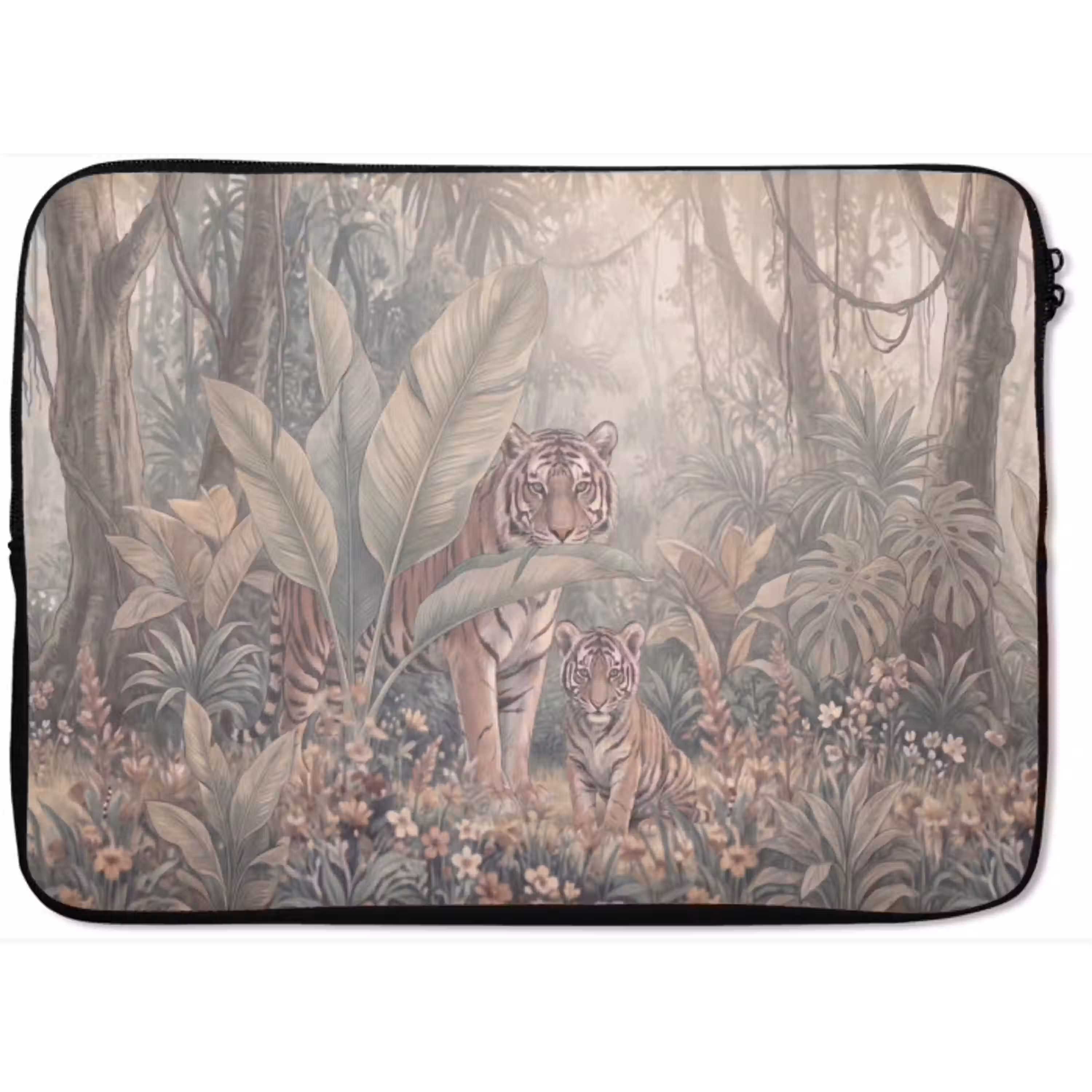 Tijger - Welp - Jungle - Illustratie - Dieren laptophoes neopreen klein -zkaufland3dotto