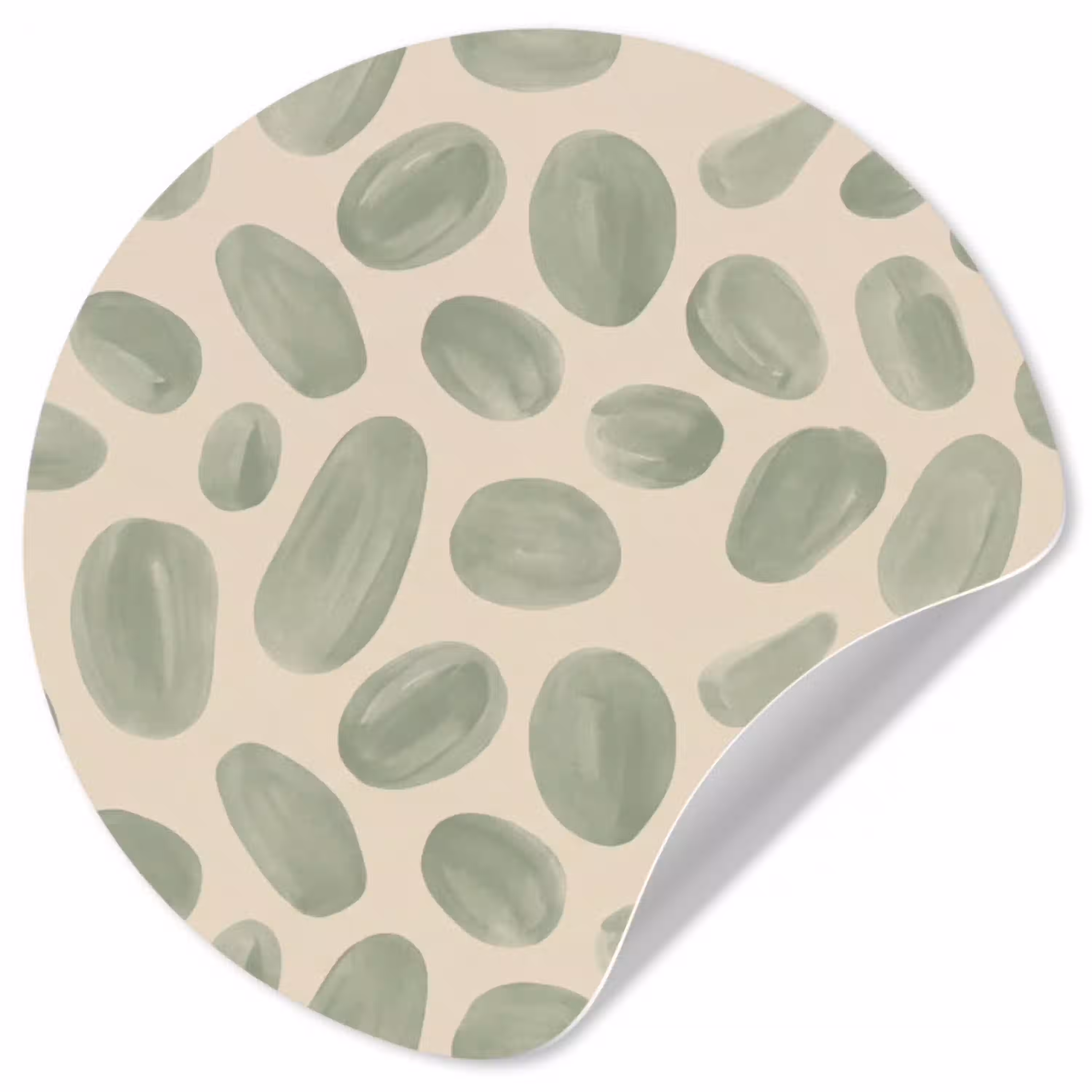 Abstract - Patroon - Organisch - Groen - Modern Wandcirkel behangsticker klein -3d