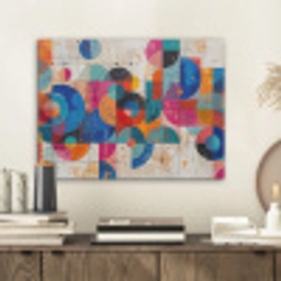 Kunst - Geometrisch - Abstract - Kleurrijk PET vilt klein -sfeer1