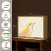 Vogel - Minimalistisch - Geel Light Box met batterij (Wandlamp) middel -USP_websiteoverzichtNL